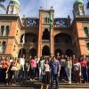 Recepção aos alunos do PPGHCS em frente ao Pavilhão Mourisco, Fiocruz